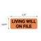Nevs Living Will On File 7/8" x 2-1/4" Flr Orange w/Black N-2127 - alternate 2